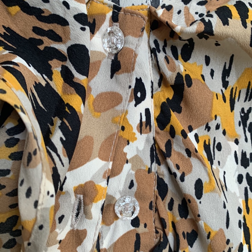 Banana Republic Ruffled Button Down Shell - image 3